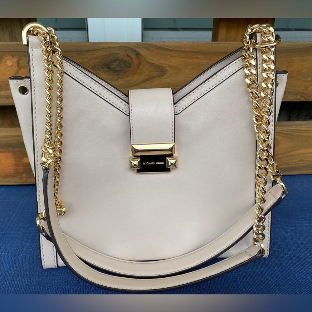Michael Kors Whitney Small Chain Leather Shoulder Tote